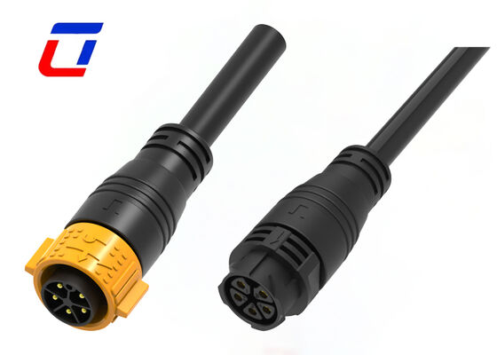M25 Conectores de cabo de 5 pines de macho para fêmea IP67 Conector de libertação rápida moldado