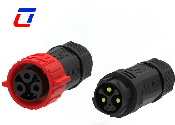 3+3 Pin M25 IP67 Conectores Solares Conector de sinal de energia de fio para fio
