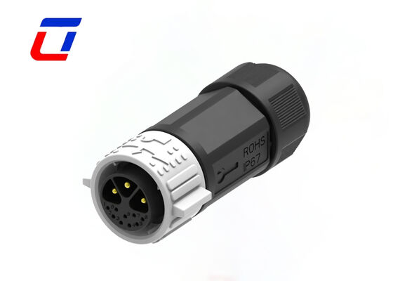 Conector de painel macho fêmea M25 banhado a ouro, conector à prova d'água de 3+9 pinos