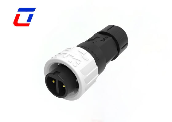 Conector Macho Fêmea 2 Pinos Nylon M16 IP67 Latão Banhado a Ouro