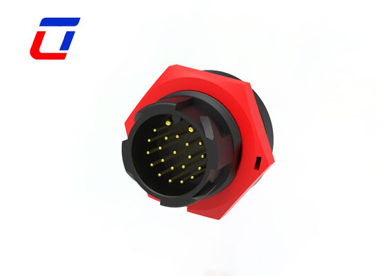 M19 Wire To Board Connector 2 Pin Power And 20 Pin Signal Molded Cable Connector