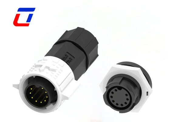 M19 9 Pin Waterproof Cord Connector Panel Mount Low Current Wire To Board Connector (Painel de conector de cabo à prova d'água)