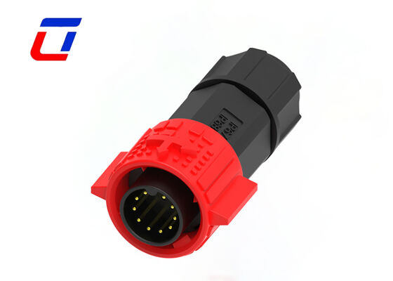 Conector de dados de 10 pinos M19 à prova d'água, conexão rápida, conectores fio-placa