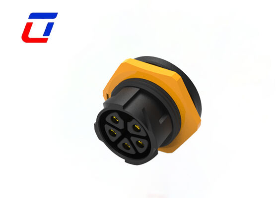 Conector de painel M25 de 5 pinos, montagem rápida, soquete elétrico de nylon para sistema solar