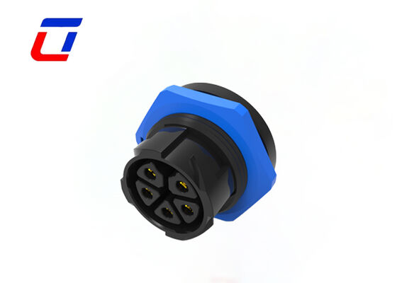 M25 Conector de parede masculino-feminino de libertação rápida Conector de montagem de painel de 5 pinos