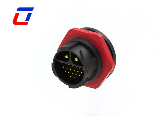 2+20 Pin Waterproof Connector M25 Outdoor IP67 Cable Connectors Signal Panel