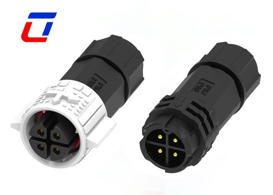 Conector PA66 M19 OEM IP67 de 4 pinos Conector de alimentação circular à prova d'água