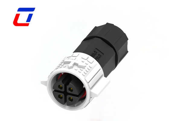 Conector PA66 M19 OEM IP67 de 4 pinos Conector de alimentação circular à prova d'água