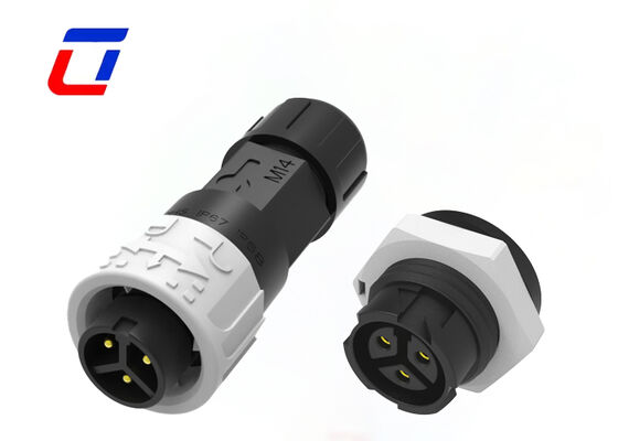Conector de montagem de painel à prova d'água de 3 fases M16 Conectores elétricos OEM 300V
