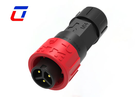 M16 10A Conector à prova d'água IP67 Conector de alimentação de 3 pinos de plástico masculino feminino