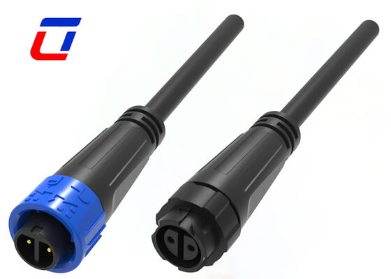 M16 10A IP67 2 pines conector à prova d'água eléctrico exterior macho conector feminino