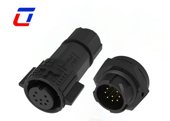 Conector Circular 10A 8 Pinos M19 Push Locking Conector Fio para Placa para Dados