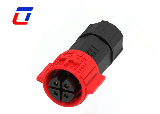 Conector Macho Fêmea de 15A e 4 Pinos M19 Fio para Placa Conectores de Energia de Conexão Rápida à Prova d'Água IP67
