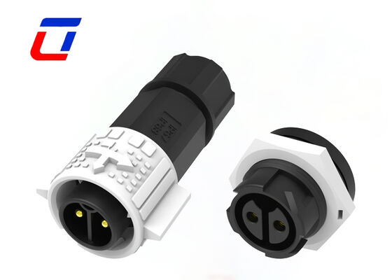 Conector PA66 M19 20A 2 Pinos IP67 ODM Conectores para Sistemas de Jato de Tinta à Prova d'Água