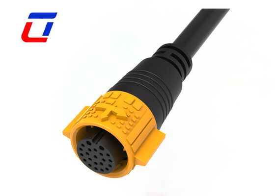 M19 Conectores de 2+20 Multi-Pin à prova d'água PA66 Conector de cabo de dados de alimentação à prova d'água