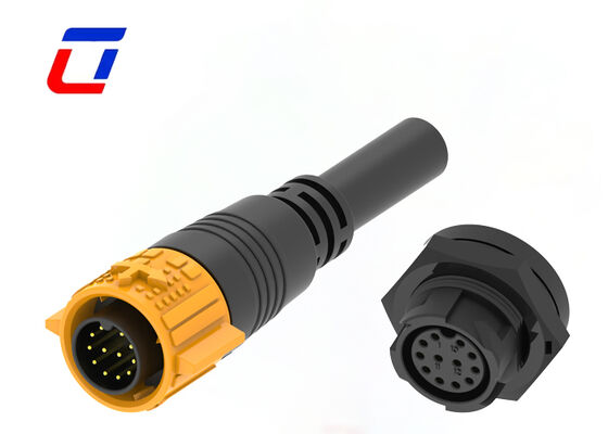 Conectores de desconexão rápida de fio de 12 pines de 300 V M19 Conectores impermeáveis de plástico