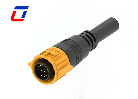 Conectores de desconexão rápida de fio de 12 pines de 300 V M19 Conectores impermeáveis de plástico