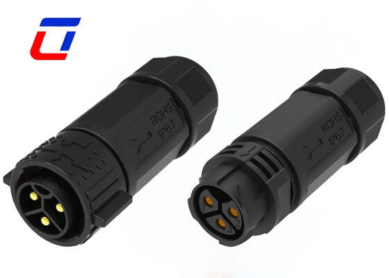 M25 3 pin 50A Conector macho para fêmea IP67 Conectores elétricos à prova d'água 600V