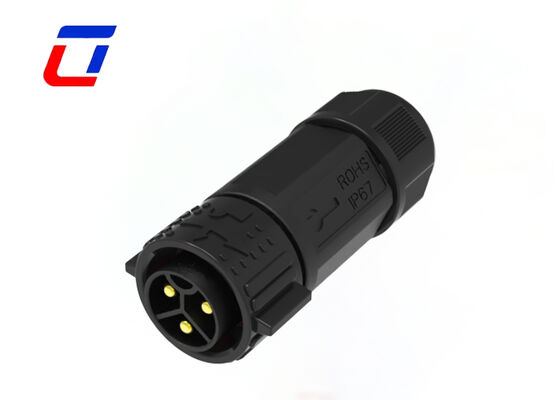 M25 3 pin 50A Conector macho para fêmea IP67 Conectores elétricos à prova d'água 600V