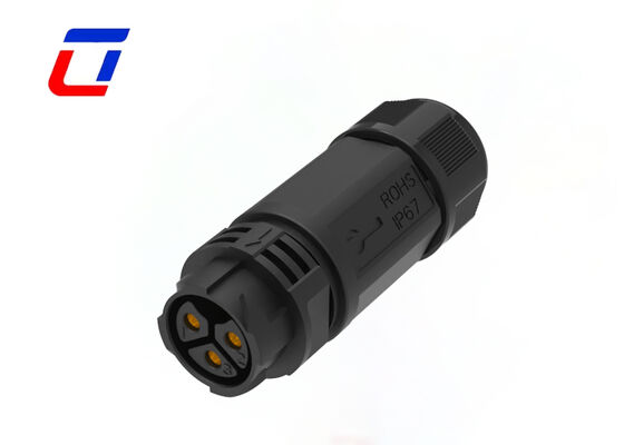 M25 3 pin 50A Conector macho para fêmea IP67 Conectores elétricos à prova d'água 600V