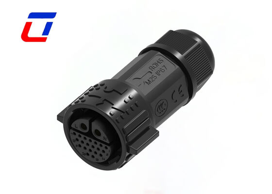 M25 2+20 Conector de cabo de pólo de libertação rápida IP67 Conectores de fio solar para a placa
