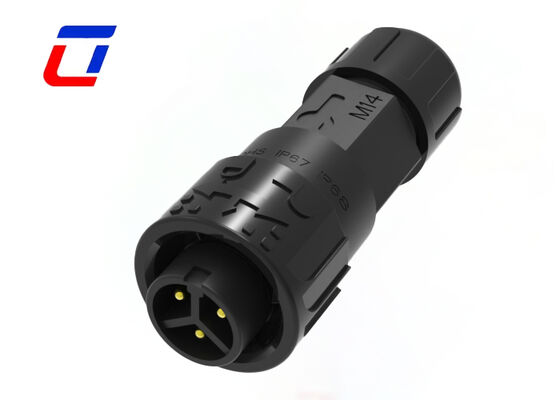 M16 3 Conector de cabo à prova d'água de núcleo DC de fecho rápido Conectores de energia de latão revestidos de ouro