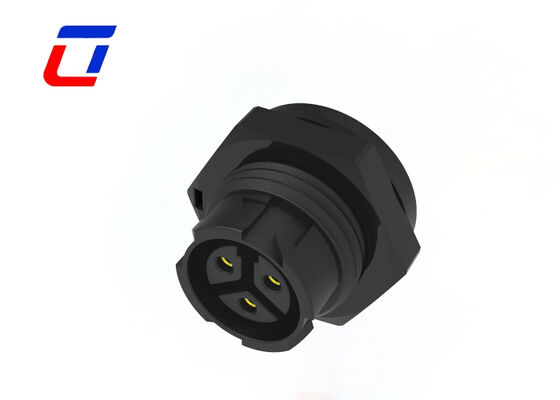 M16 3 Conector de cabo à prova d'água de núcleo DC de fecho rápido Conectores de energia de latão revestidos de ouro