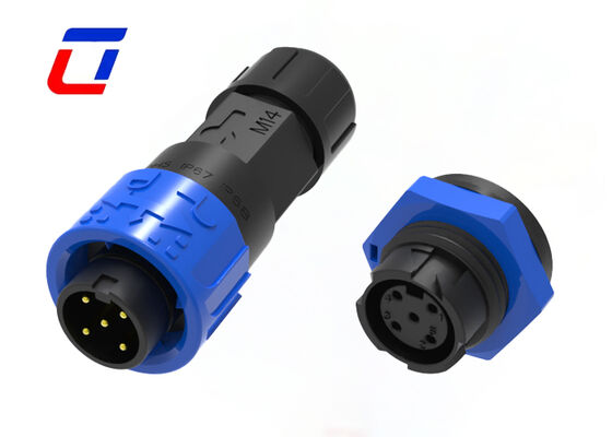 10A M16 Conectores elétricos de 4 pinos Push Locking Outdoor Wire To Board Connector
