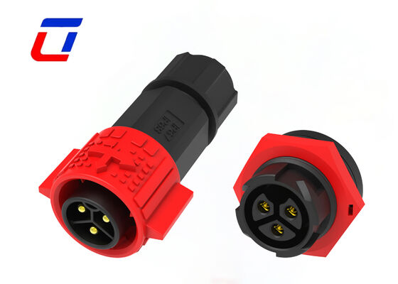 IP67 Conectores de três pinos masculino-feminino M19 20A Conector circular industrial
