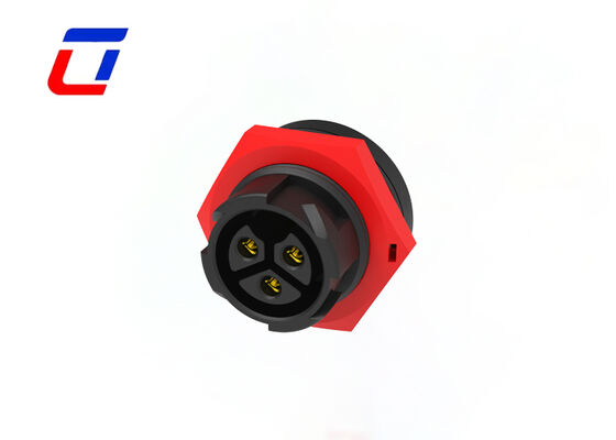 IP67 Conectores de três pinos masculino-feminino M19 20A Conector circular industrial
