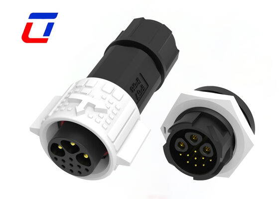 PA66 M19 3+9 Conectores de sinal e alimentação de pin IP67 Conector de montagem de painel circular