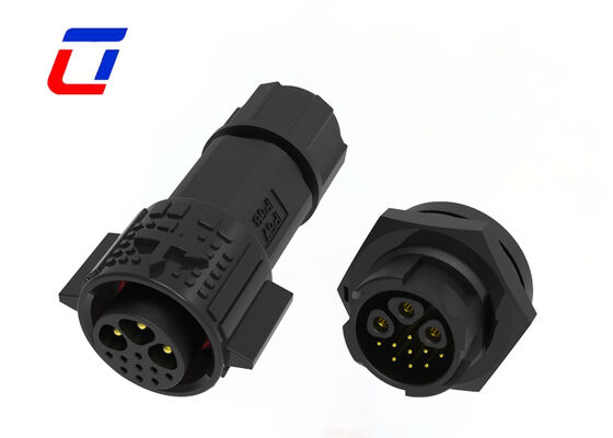 PA66 M19 3+9 Conectores de sinal e alimentação de pin IP67 Conector de montagem de painel circular