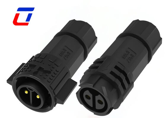 M19 20A Conector de energia circular de 2 pinos Conectores de máquinas pesadas industriais ao ar livre