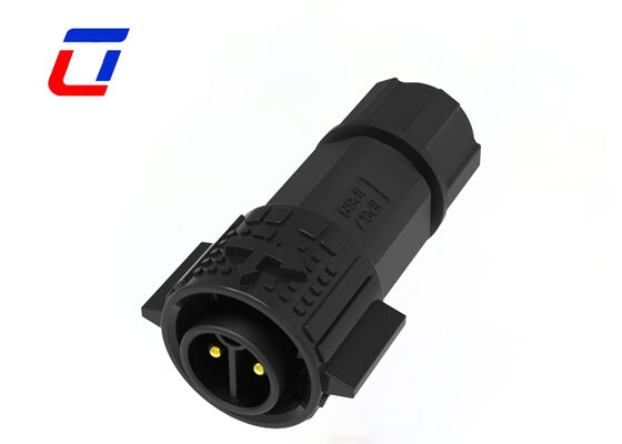 M19 20A Conector de energia circular de 2 pinos Conectores de máquinas pesadas industriais ao ar livre
