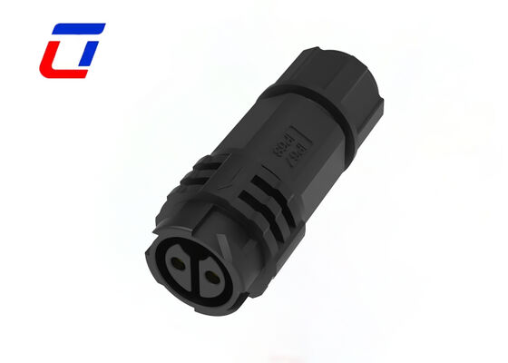 M19 20A Conector de energia circular de 2 pinos Conectores de máquinas pesadas industriais ao ar livre