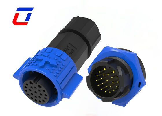 2+20 pin M19 conectores de cabo moldado Conector de dados de energia industrial à prova d'água Made in China