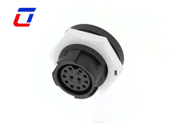 M19 de baixa corrente Conector circular de fio para a placa Conectores automotivos à prova d'água de 12 pines