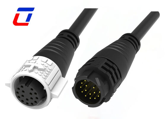 M19 16 pin sinal macho conector feminino conectores IP67 dourados impermeáveis