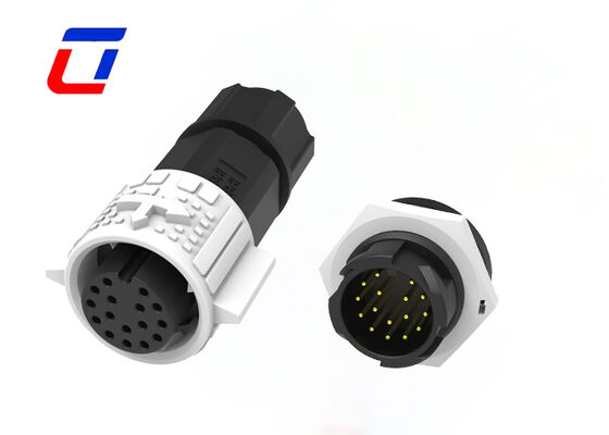 M19 16 pin sinal macho conector feminino conectores IP67 dourados impermeáveis
