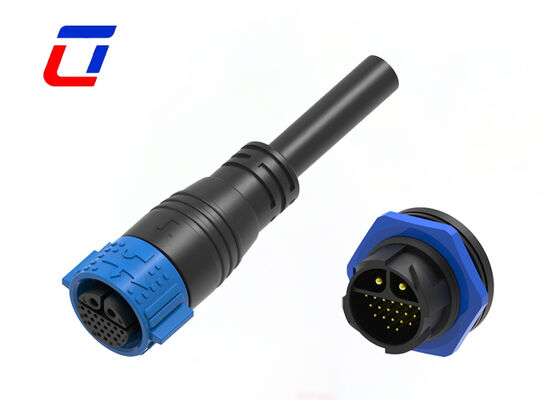 PA66 2+20 Pin M25 Conector de sinalização de energia LED à prova d'água