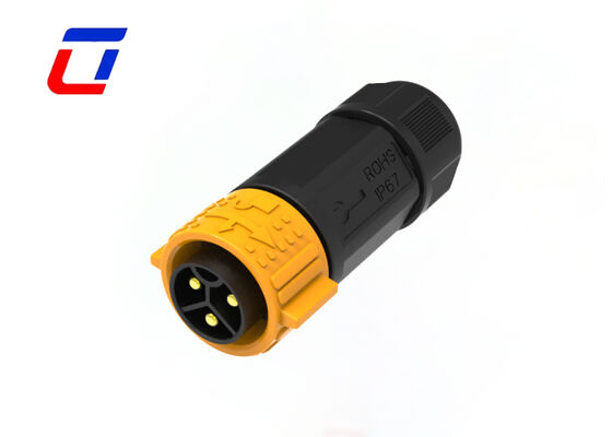 M25 3 Pin 50A Conector de energia de fio para a placa IP67 Conector à prova d'água de fechamento rápido externo