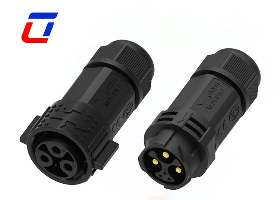PA66 15A+5A M25 Conector à prova d'água macho-fêmea 3+3 Conectores multi-pins para automóveis