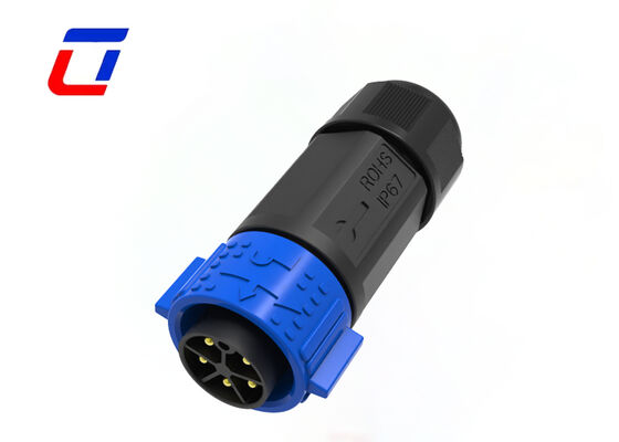 Conectores elétricos de bloqueio rápido de 20A M25 5 pines IP67 Conectores à prova d'água de fios masculinos e femininos