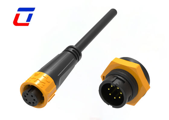 300V M16 7 pin conector à prova d'água Push Bloqueamento macho cabo feminino para conectores de cabo/bordes