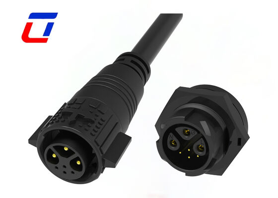 M19 3+4 pinos à prova d'água conectores de fio 15A+5A 300V IP67 conector fêmea masculino multipin