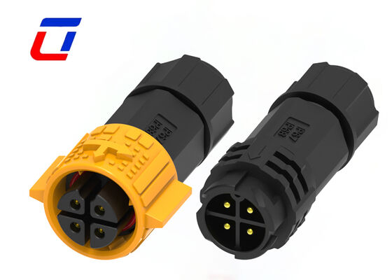 PA66 15A M19 4 Pin Connector Round Waterproof Quick Lock Industrial Power Connectors