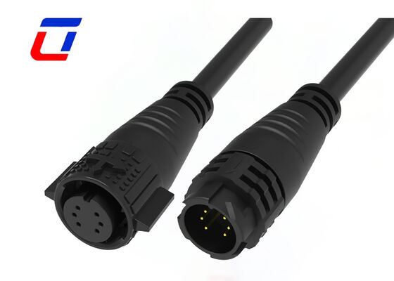 M19 6 Pin 10A Conectores de fio dourado PA66 Conector de dados à prova d'água