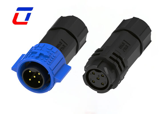 M19 5 Pin 20A Potência DC Conector à prova d'água Push Locking Conector masculino feminino
