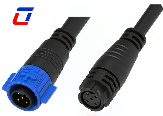 M19 5 Pin 20A Potência DC Conector à prova d'água Push Locking Conector masculino feminino