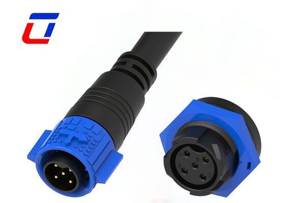 M19 5 Pin 20A Potência DC Conector à prova d'água Push Locking Conector masculino feminino